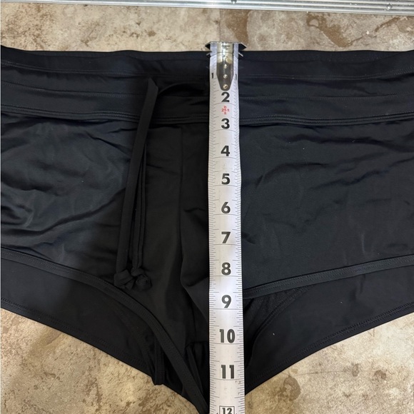 Women’s Joe Fresh NWT Black Swim Boy Short Bottoms Trunks Tie Waist Size XL - Picture 15 of 15